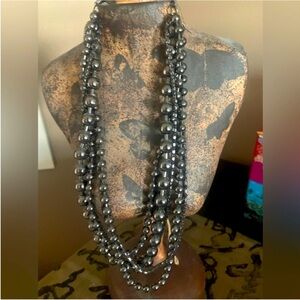 Multi-Strand Black Necklace